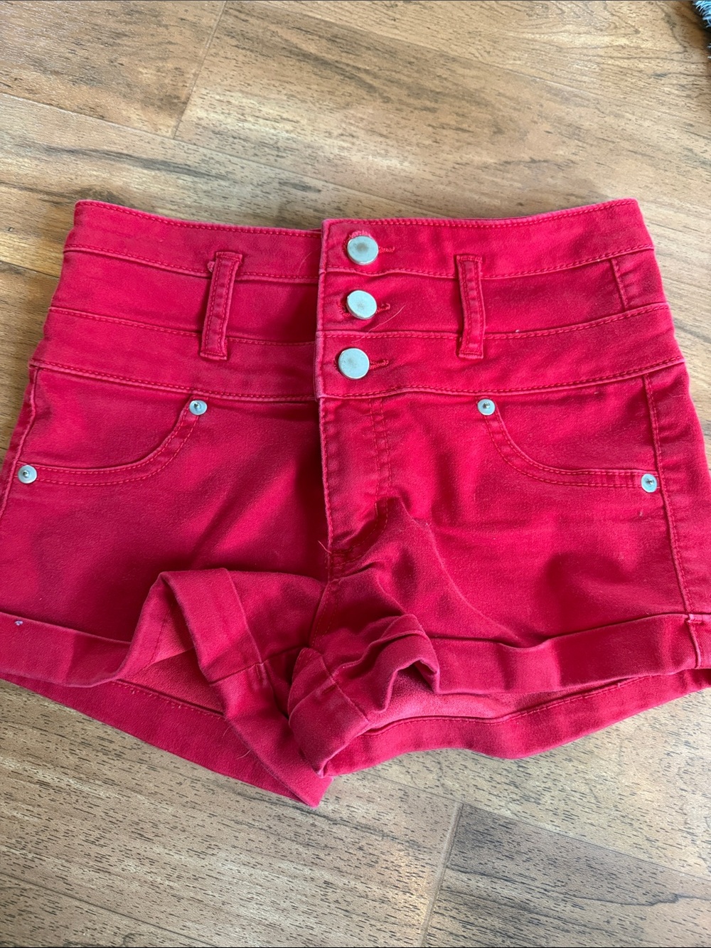 Xhilaration Red High Waist Women's Shorts